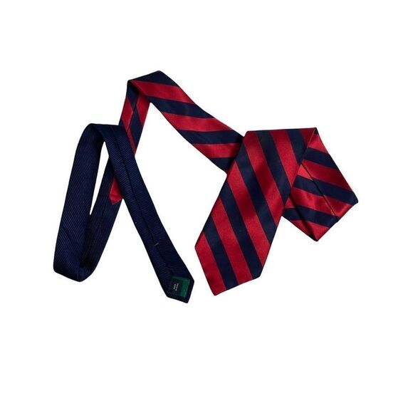 TOMMY HILFIGER, Men’s Navy Blue & Red Tie, 100% Silk, WPL#2831 - Picture 1 of 9